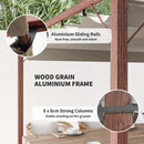 Outsunny 3 x 3(m) Aluminium Garden Pergola with Retractable Roof, Natural