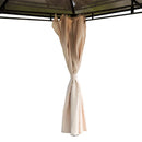Outsunny Hardtop Gazebo 3.6m x 3m - Brown
