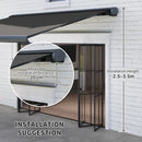 Outsunny 4x3(m) Full Cassette Electric Awning, Aluminium Frame