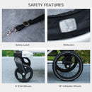 PawHut 2 in 1 Dog Bike Trailer, Foldable Dog Stroller for Medium Dogs