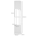 HOMCOM 2-Light Modern Floor Lamp with Shelves for Living Room, Bedroom
