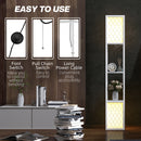 HOMCOM 2-Light Modern Floor Lamp with Shelves for Living Room, Bedroom