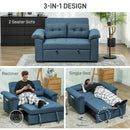 HOMCOM Click Clack Sofa Bed 2 Seater Sofa Bed for Living Room