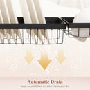 HOMCOM 100cm Over The Sink Dish Drainer Rack, 2 Tier Dish Rack For Kitchen, Black
