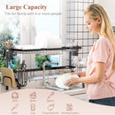 HOMCOM 100cm Over The Sink Dish Drainer Rack, 2 Tier Dish Rack For Kitchen, Black