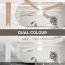 HOMCOM Mounting Reversible Ceiling Fan With Light, Pull-chain