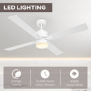 HOMCOM Mounting Reversible Ceiling Fan With Light, Pull-chain