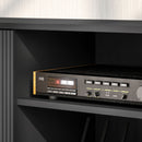 HOMCOM Modern TV Stand Cabinet with Storage for Living Room, Black