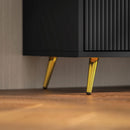 HOMCOM Modern TV Stand Cabinet with Storage for Living Room, Black
