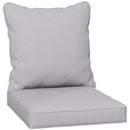 Outsunny Garden Chair Cushion Set with 1 Seat and 1 Back Pad, Light Grey