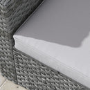 Outsunny Garden Chair Cushion Set with 1 Seat and 1 Back Pad, Light Grey