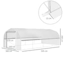 Outsunny Polytunnel Greenhouse W/ Roll-up Sidewalls, Mesh Door, 6 x 3 x 2m