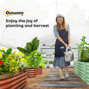 Outsunny Polytunnel Greenhouse W/ Roll-up Sidewalls, Mesh Door, 6 x 3 x 2m
