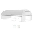 Outsunny Polytunnel Greenhouse W/ Roll-up Sidewalls, Mesh Door, 6 x 3 x 2m