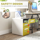 3 Drawer Modern Steel Filing Cabinet w/ 4 Wheels Lock Pencil Box Office Yellow