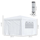Outsunny Gazebo 2.95 m x 2.95 m -  White