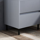 HOMCOM Bedside Table with 2 Drawers and Steel Legs for Bedroom