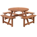 Outsunny Garden Picnic Bench 8 Seater