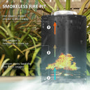 Outsunny Stainless Steel Smokeless Wood Burning Firepit Garden Fire Pit