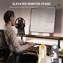 HOMCOM L Shaped Desk, Computer Table with Liftable Desktop