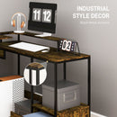 HOMCOM L Shaped Desk, Computer Table with Liftable Desktop