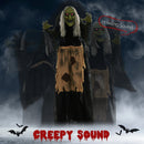 HOMCOM Halloween Witch Animatronic Prop with Sound Activated