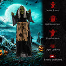 HOMCOM Halloween Witch Animatronic Prop with Sound Activated