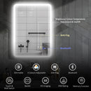 HOMCOM Bluetooth Bathroom Mirror With LED Lights Wall Mounted