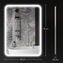 HOMCOM Bluetooth Bathroom Mirror With LED Lights Wall Mounted