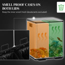 HOMCOM 2 x 20L Dual Kitchen Bin Pedal Bin for Recycling and Waste