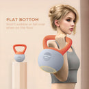 SPORTNOW Kettlebell w/ Soft Body and Non-Slip Handle, Orange and Grey