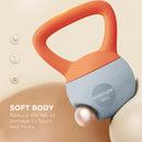 SPORTNOW Kettlebell w/ Soft Body and Non-Slip Handle, Orange and Grey