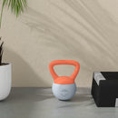 SPORTNOW Kettlebell w/ Soft Body and Non-Slip Handle, Orange and Grey