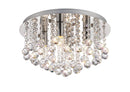 Acle Crystal  Ceiling Light with 4 Lights  Chrome