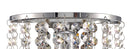 Acle Crystal Wall Lamp 1 Light  Chrome