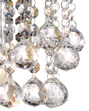Acle Crystal Wall Lamp 1 Light  Chrome