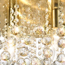 Acle Crystal Ceiling  Light with 4 Lights Antique Brass