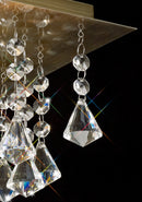 Acle Crystal Light with 4 Lights  Antique Brass