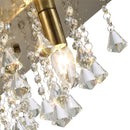 Acle Crystal Light with 5 Lights  Antique Brass