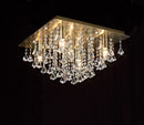 Acle Crystal Light with 5 Lights  Antique Brass