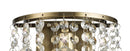 Acle Crystal Wall Lamp 1 Light Antique Brass