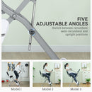 SPORTNOW Folding Exercise Bike with Arm Bands and Hand Pulse Sensor