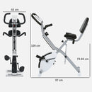 SPORTNOW Folding Exercise Bike with Arm Bands and Hand Pulse Sensor