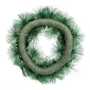 Livingandhome 32cm Snow Flocked Christmas Artificial Wreath with Classical Xmas Ornaments