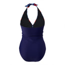 V-Neck One-Piece Swimsuit