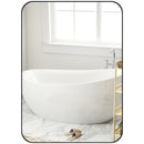 HOMCOM Rectangle Mirror, Wall Mirror with Steel Frame for Bathroom, Black
