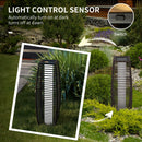 Outsunny Rattan Solar Floor Lamp w/ Auto On/Off LED Light for Porch, Yard