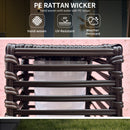 Outsunny Rattan Solar Floor Lamp w/ Auto On/Off LED Light for Porch, Yard