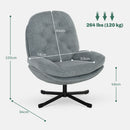 HOMCOM Accent Chair with Water-Repellent Chenille Fabric