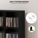 HOMCOM DVD CD Media Storage Rack, Video Display Unit, 89 x 130.5 cm, Black